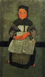 Paul Serusier Little Breton Girl Seated(Portrait of Marie Francisaille) France oil painting art